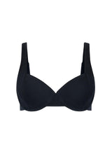 underwire dd+ black terry towelling bikini