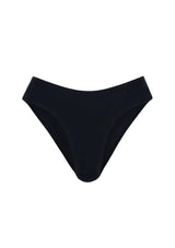 black organice cotton terry towelling high leg bikini bottoms